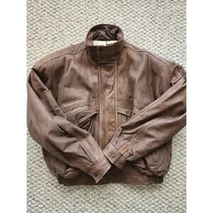 Urban Equipment Vintage Men's Large Leather Suede Aviator Jacket